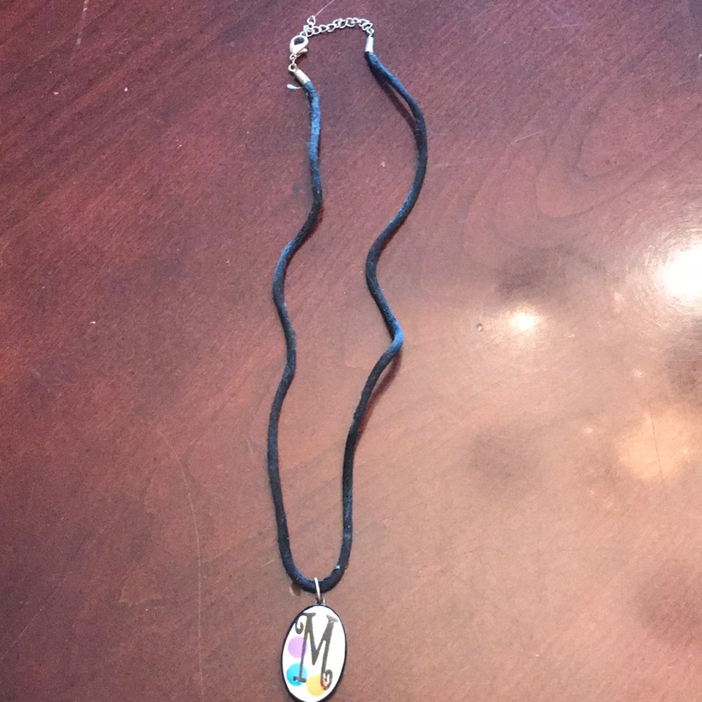 ❄️SNOW DAY SALE❄️ Multicolor polka dot “M”necklace